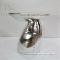Parabel side table Fiberglass shell with Aluminum upholstery